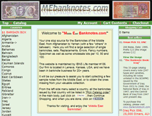 Tablet Screenshot of mebanknotes.com